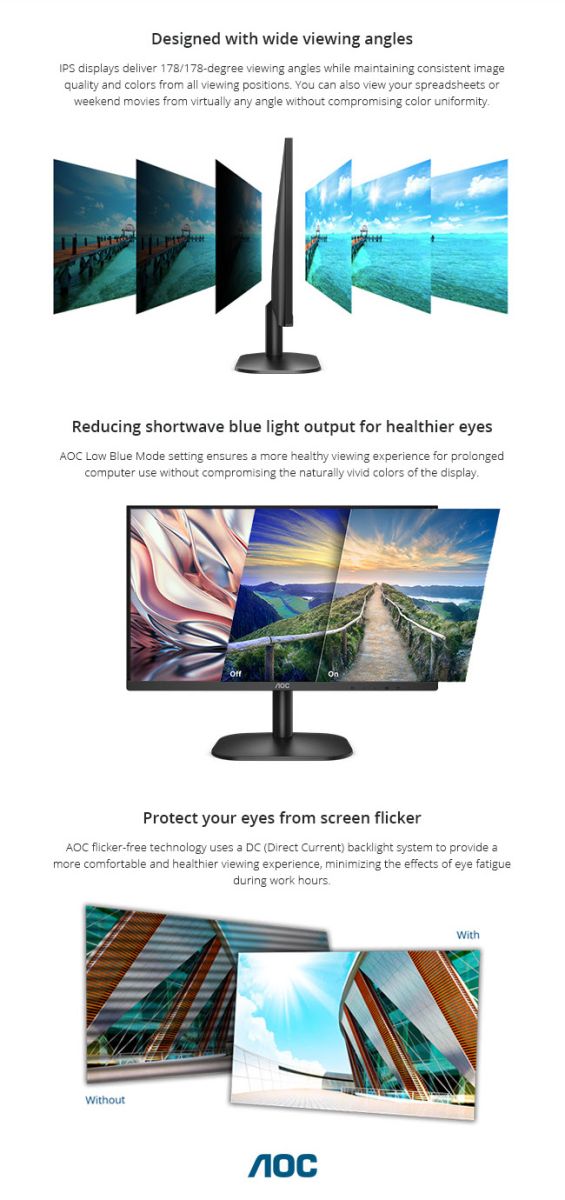 AOC 21.5" 22B2HN Monitor