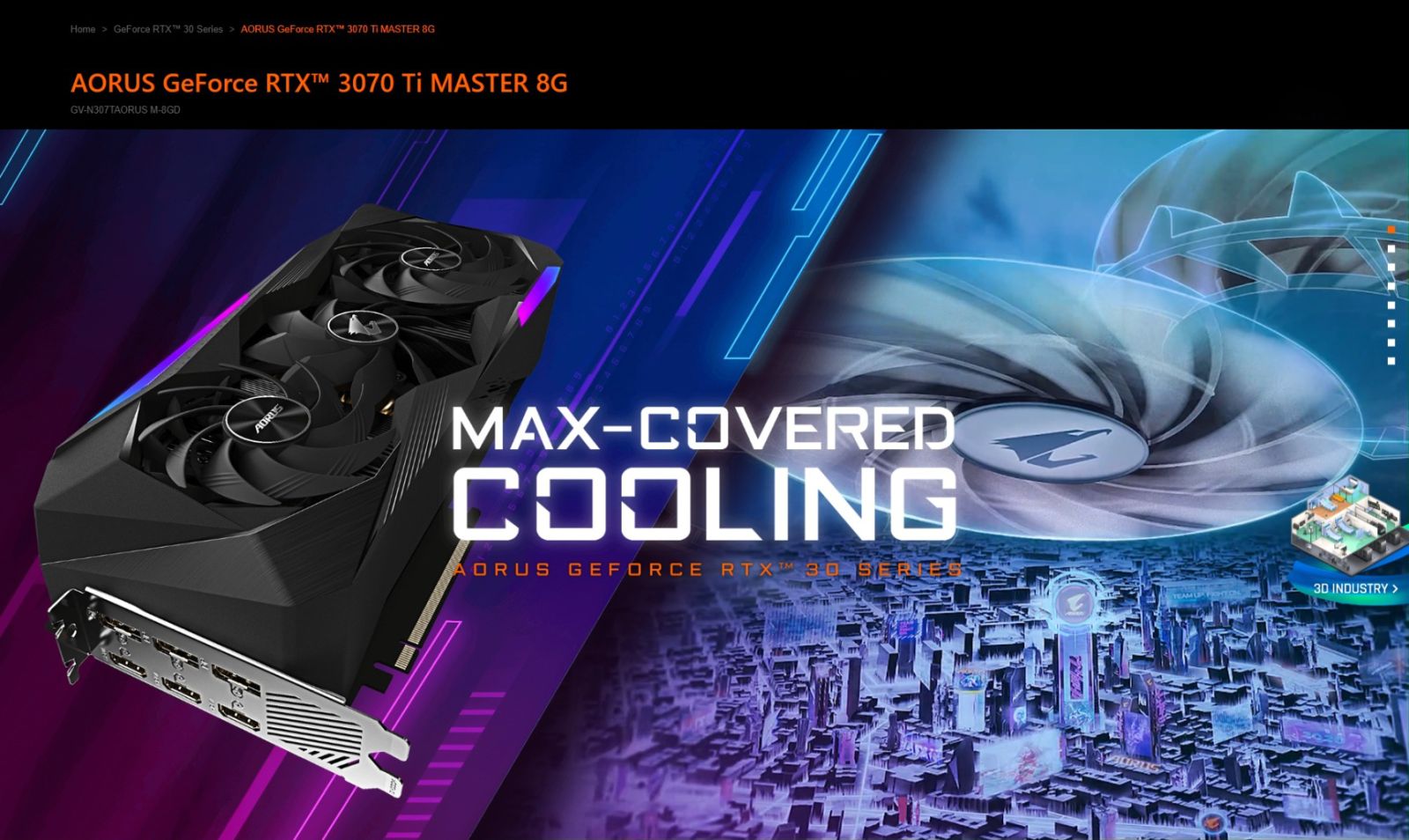 GeForce RTX 3070 Ti AORUS MASTER 8GB 