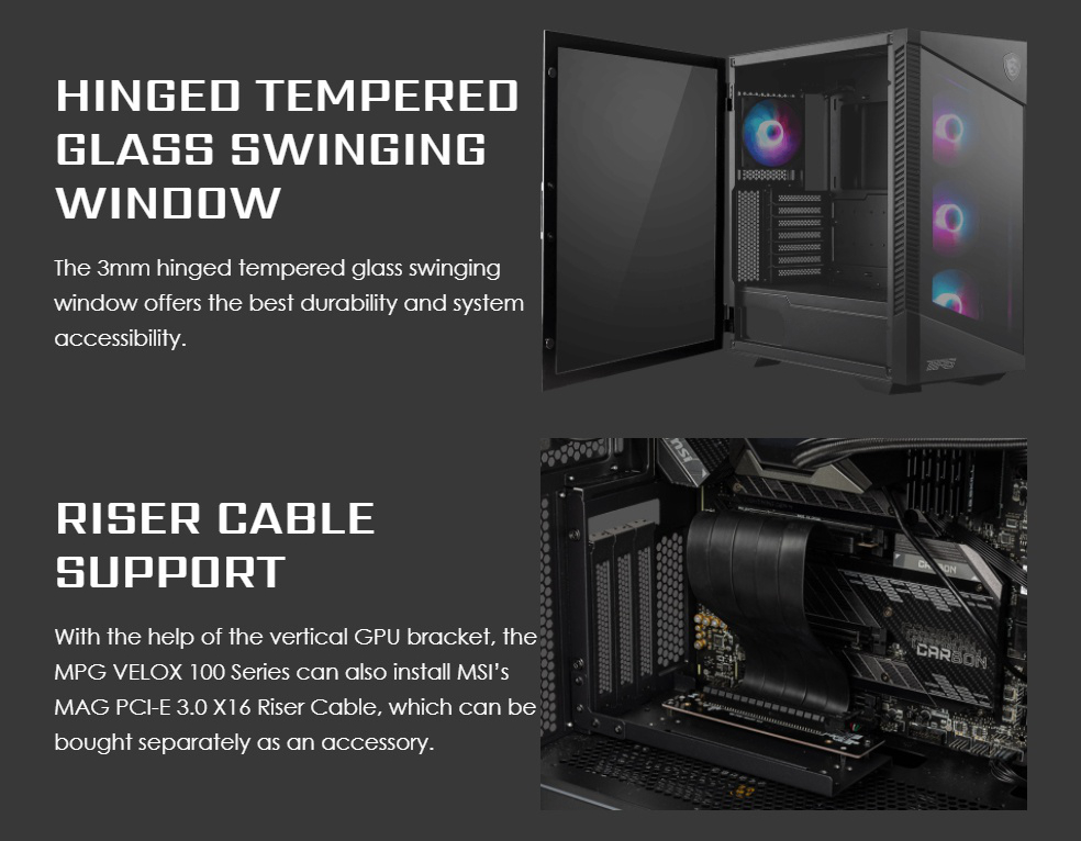 MSI MPG VELOX 100R Mid-Tower ATX Case