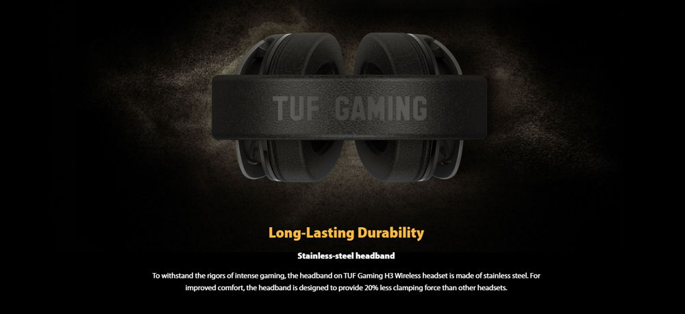 ASUS TUF GAMING H3 WIRELESS 7.1 Surround Sound Gaming Headset