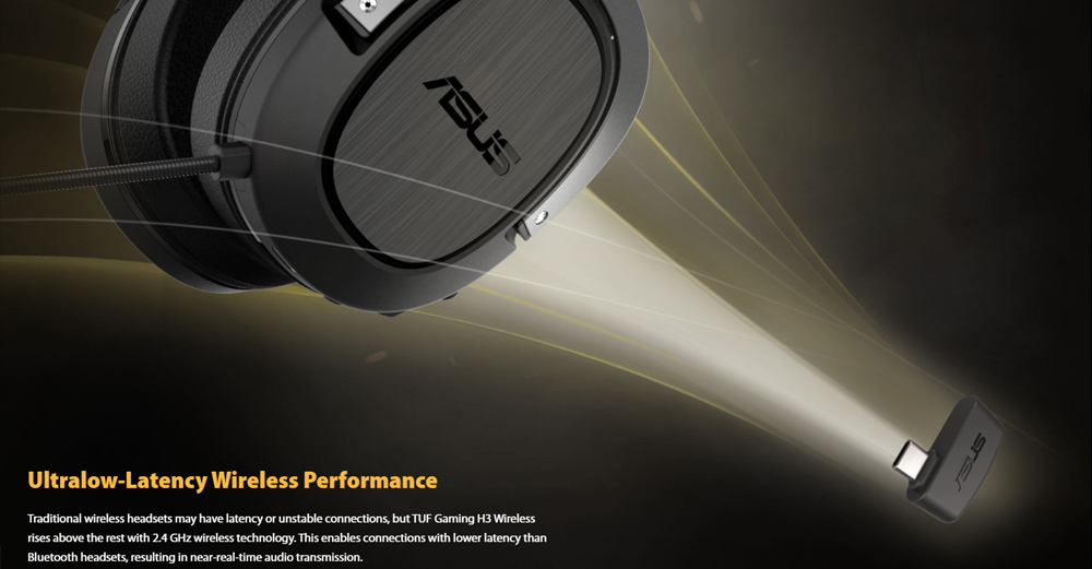 ASUS TUF GAMING H3 WIRELESS 7.1 Surround Sound Gaming Headset