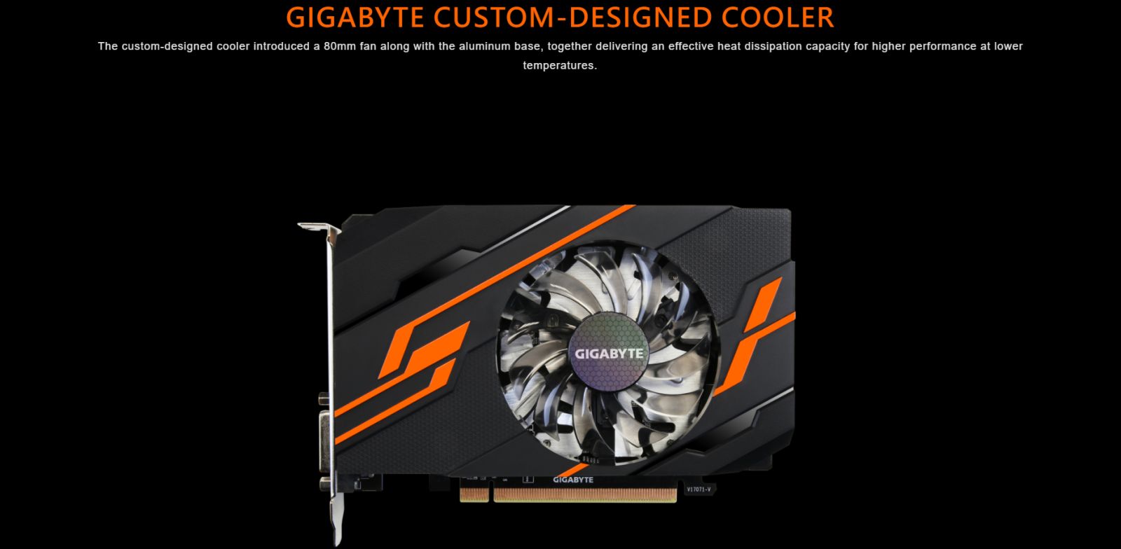 GIGABYTE GF GT 1030 PCIe x16, 2GB GDDR5