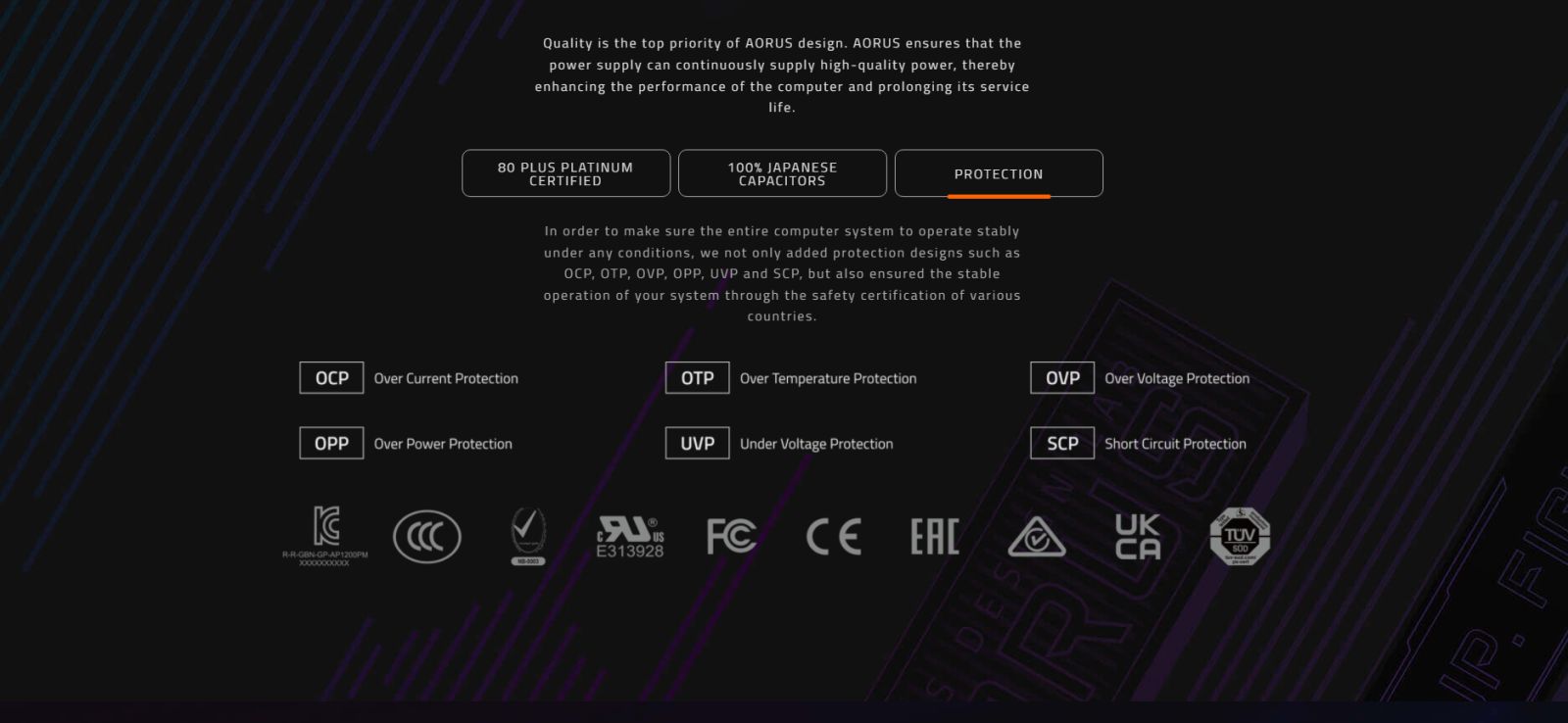 GIGABYTE AP1200GM AORUS, 1200W