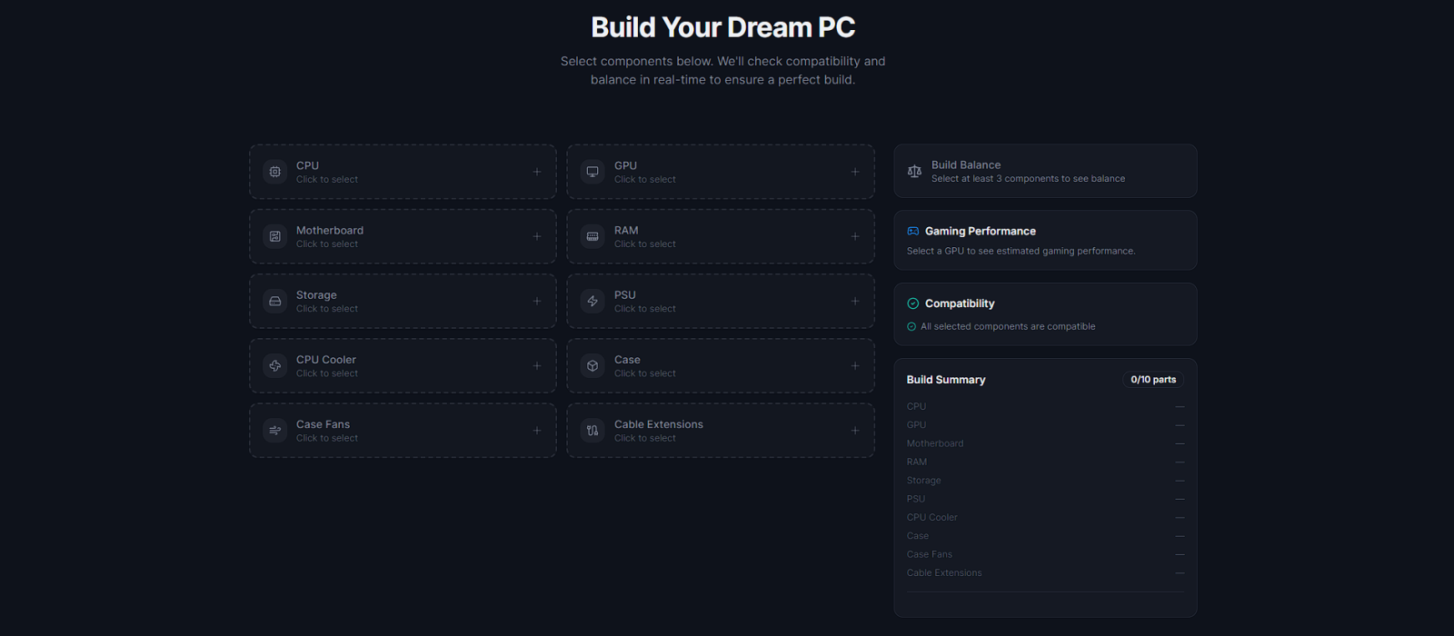PC Build APP For Component Compatability Design
