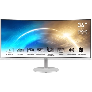 MSI Professional PRO MP341CQ 34" Class UWQHD Curved Screen LCD Monitor - White