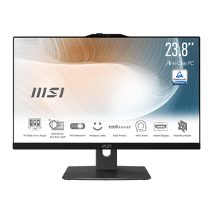 MSI Modern 24" AIO FHD i7 1255U 16GB Ram 1TB SSD Win 11 Pro - Black