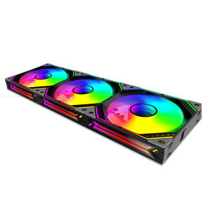 Alseye infinity Mirror 120mm ARGB LED Interlock Case Fan 3 Pack - Black