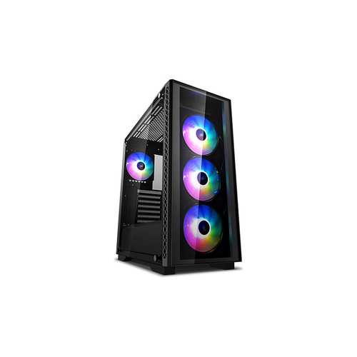 Deepcool Mid-Tower Case, Supports E-ATX MB 4 Preinstalled ARGB Fans 