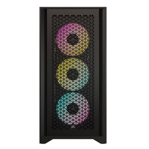 Corsair iCUE 4000D RGB Airflow Mesh Front Mid-Tower Case - Black