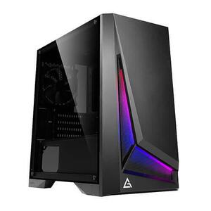 Antec Dark Phantom DP301M Black Micro ATX Case, Tempered Glass Panel
