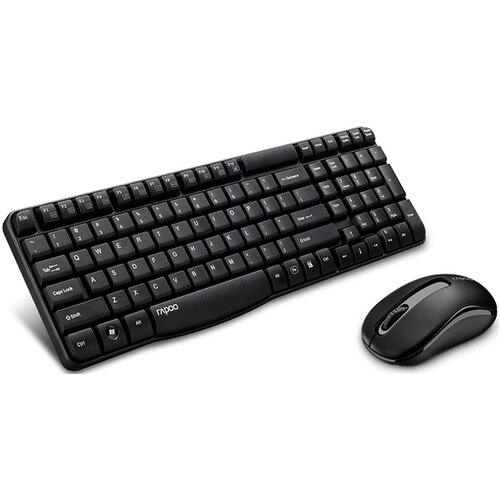 RAPOO X1800S 2.4GHz Wireless Optical Keyboard Mouse Combo - Black
