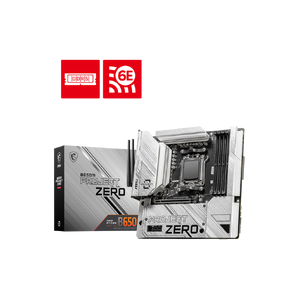 MSI B650M PROJECT ZERO AM5 mATX Motherboard