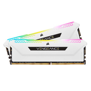 Corsair VENGEANCE RGB PRO SL 16GB (2x8GB) DDR4 DRAM 3600MHz C18 Memory Kit – White