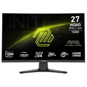 MSI MAG 275CQF E18 27inch 180Hz QHD Rapid VA Curved Gaming Monitor - Black