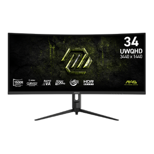 MSI MAG 342CQRF E20 34inch 200Hz UWQHD Rapid VA Curved Gaming Monitor - Black