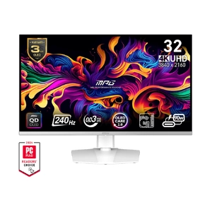 MSI MPG 321URX 31.5inch 240Hz 4K UHD QD-OLED Gaming Monitor - White