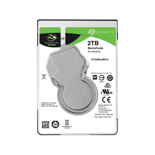 Seagate 2TB 2.5" Barracuda, 5400RPM 7mm 128MB cache HDD