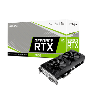 PNY GeForce RTX 3050 Verto Dual Fan 8GB Graphics Card 