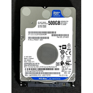 Western Digital Blue 500GB 2.5" 5400rpm HDD 